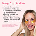 Elizabeth Mott 24K Gold Under Eye Patches, 20 Pairs | Cooling Facial Massager, Reduces Puffiness & Under-Eye Bags, Tightens Pores, Boosts