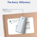 Avery Half-Sheet Printable Shipping Labels, 5.5" x 8.5" Customizable Stickers, White, 50 per Pack, 100 Blank Mailing Labels Total, Great for