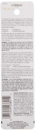L'Oreal Paris Makeup Infallible Super Slim Long-Lasting Liquid Eyeliner, Ultra-Fine Felt Tip, Quick Drying Formula, Glides on Smoothly, Black,