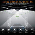 KERNOWO LED Garage Lights, 140W 18500 Lumens Garage Ceiling Lighting, 6000K Daylight with Deformable Three Panels Light Fixture E26/E27 Triple
