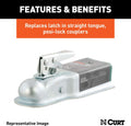 CURT 25194 Posi-Lock Coupler Replacement Latch for 2-Inch Trailer Hitch Ball, CLEAR ZINC