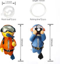 2-Pack Floating Fish Tank Decorations Little Diver Aquarium Decoration Aquarium Accessories Fish Playmate for Fish Tank Suitable for All Kinds of