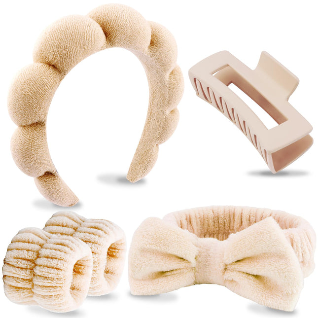 VELSCRUN Spa Headbands for Wash Face, Makeup Headband, Facial Skincare Headbands