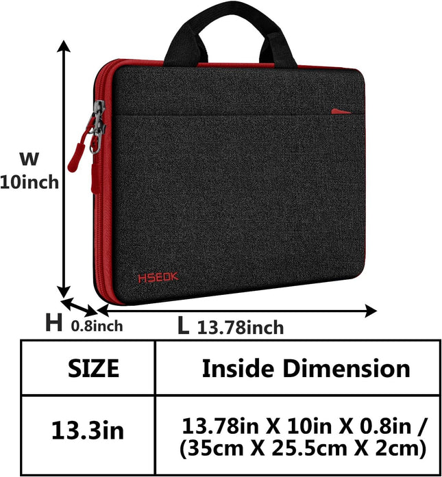 Hseok Laptop Sleeve 13-14 Inch Case Briefcase Compatible with Macbook Pro 14 Inch M4/M3/M2/M1 All Model of 13.3 Inch Mac