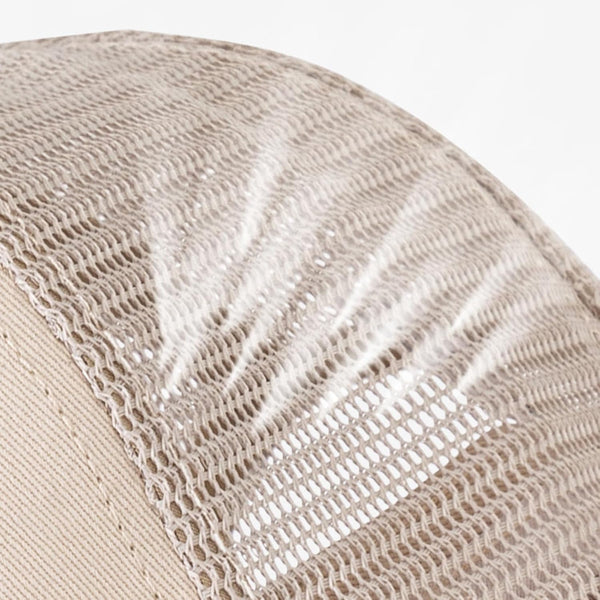 Oversize XXL Baseball Cap, Extra Large High Crown Hat for Big Heads 23.6"-25.6", Adjustable Plain Mesh Back Trucker Hat XX-Large-3X-Large Beige