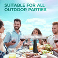 Grete Gotye Portable Battery Powered Fly Fans for Tables Up to 15 Hours Working Time, 4-Pack Indoor Outdoor Mute Food Fan with Hook, Tabletop Fan