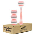 Gillette Venus Comfortglide White Tea Women'S Razor, Handle + 4 Blade Refills