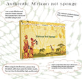 SPMKTBOZAI African Net Sponge Authentic, 2 Pieces African Exfoliating Sponge Real African Net Black Owned, African Bath Sponge Back Scrubber, Body