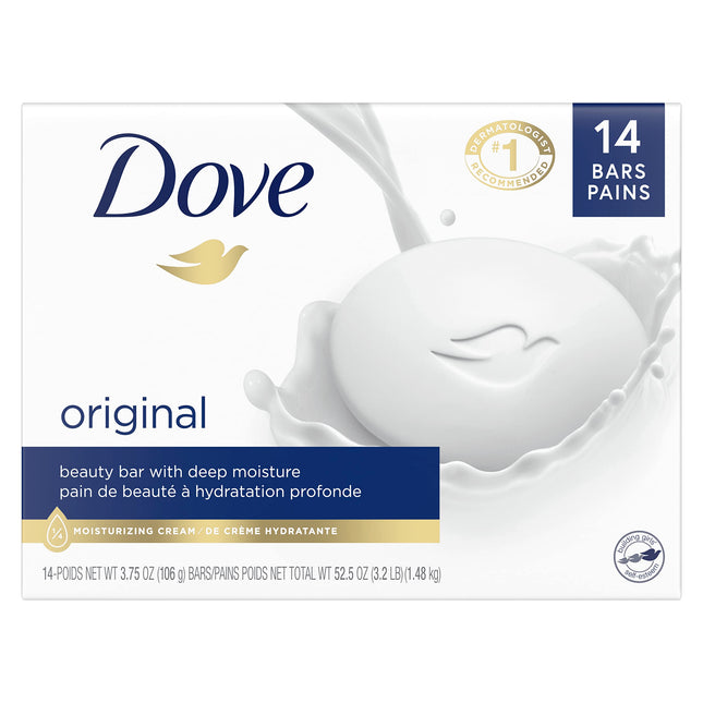 Dove Beauty Bar Gentle Skin Cleanser Moisturizing for Gentle Soft Skin Care Orig