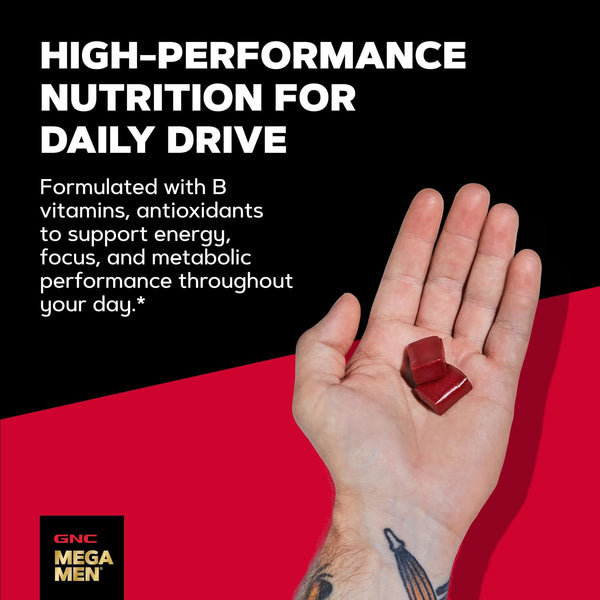 GNC GNC Mega Men Soft Chew Multivitamin for Men | Energy & Metabolism Support | Gluten Free | Mixed Fruit | 60 Count