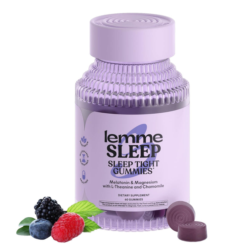 Lemme Sleep Gummies with 5Mg Melatonin, Elderberry, Magnesium, L-Theanine, Chamomile and Lavender, Drug-Free Nighttime Sleep Aid, Gluten Free,