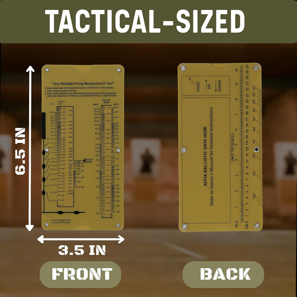 Mrad Slide Rule Calculator to Use with Dope Book, Dope Card Chart - Ballistic Calculator for Scope and Rifle Long Range Shooting, Hunting and