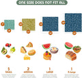 Akeeko Reusable Beeswax Food Wraps - Assorted 9 Packs, Reusable, Plastic-Free Food Storage, 5 Small, 2 Medium, 1 Large, 1 Extra Large Wraps with