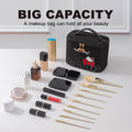 AmBealla Makeup Bag Large Waterproof Cosmetic Bags with Makeup Brush Holder, Cute Printed Makeup Organizer for Women Traveling,Portable Toiletry