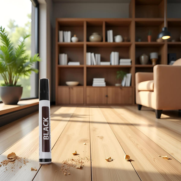 Black Furniture Repair Wood Cabinet Floor Touch Up Markers Scratch Filler Remover - Mahogany Wood Polish and Care Wood Floor Markers Repair Kit(ZS295)