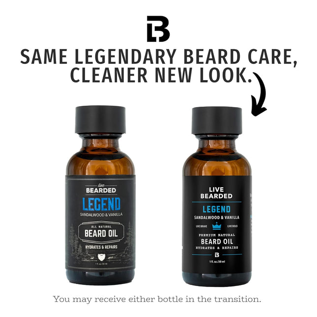 Live Bearded Beard Oil, 1 Fl Oz - Premium All-Natural Jojoba - Made in the USA -