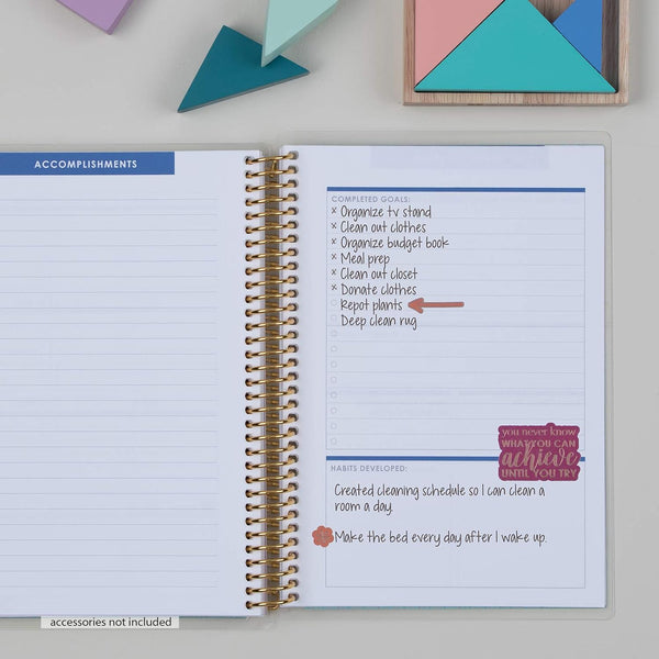 Erin Condren Coiled A5 Planner - Goal Setting, Featuring Goal-Setting Tips and Advice, Goal-Tracking Spreads, To-Do Lists for Action Steps, and