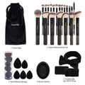 MAANGE Makeup Brushes 30 Pcs Makeup Kit, Multi-Functional Makeup Tool Set with 20 Pcs Makeup Brush Foundation Brush Make up Brushes Set with Bag,Black