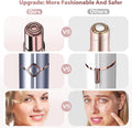 Facial Hair Remover for Women's Face Chin Lip Mustache Neck Armpit Peach Fuzz, Gurelax Electric Painless Hair Removal Device with 2 Replacement