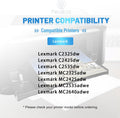C231H C2325 Toner Cartridge C231HK0 C231HC0 C231HM0 C231HY0 for C2325Dw C2425Dw C2535Dw Mc2325Adw Mc2425Adw Mc2535Adwe Mc2640Adwe Printer (4- Pack)