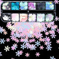 Christmas Nail Glitter Sequins, 24 Grids Holographic Snowflake Nail Art Flakes Xmas Tree Snowmen Santa Claus Stars Christmas Nail Design Winter