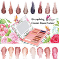 Vegan Nude Eyeshadow Palette - 16 Shades Organic, High Pigment, Long Lasting Shimmer