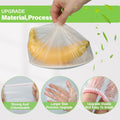 3rd Upgraded Plastic Bowl Covers, 100PCS Bowl Lids for Bread Proofing, 3 Sizes Plastic Covers for Bowls with Elastic, Food Grade Safe Material