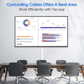 Yecaye 125in Cord Hider, Large Cord Covers for Wires on Wall, Cable Management Kit for Mount TVs, Wire Hider Cable Concealer for Home Office,