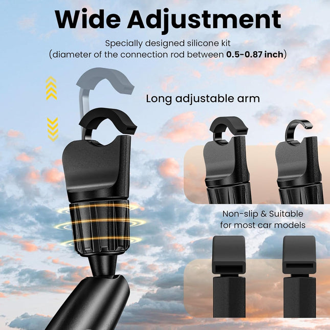 Magnetic Phone Holder for Car, Rear View Mirror Phone Holder, 360Â° Rotating Car Phone Mount, Compatible with Iphone 16/