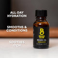 The Beard Club Premium Sandalwood Beard Oil for Men - Natural Castor & Sunflower Seed Oils - Beard & Mustache Conditioner - Hydrates, Moisturizes