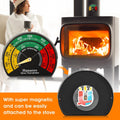 Hanaoyo Wood Stove Thermometer with Large Dial, Magnetic Stove Pipe Thermometer for Wood, Gas, Pellet Stoves (1 Piece) Large Multicolored 1