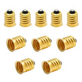 10Pack E14 to E12 Pure Copper Light Bulb Adapter Converter | Rated 250V 75W, Heat Resistant 200℃, Superior Conductivity, Screw-In Install, for LED
