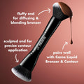 E.L.F. Liquid Bronzer & Contour Duo Brush, Silky Highly Pigmented Formula with Dual-Ended Makeup Brush, Synthetic Bristles, 100% Vegan and