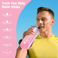 Sahara Sailor Water Bottle 32Oz, Durable and Leakproof Water Bottles Motivational with Time Marker, Tritan, BPA Free, Wide Mouth with Easy Clean