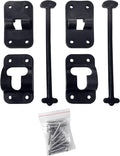 Camp'N 6" RV Door Holder and Latch - Camper & Trailer Door Catch - T Style OEM - Black 2 Pack with Hardware 6 Inch Black