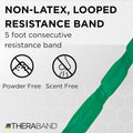 THERABAND CLX Resistance Band with Loops, Fitness Band for Home Exercise and Full Body Workouts, Portable Gym Equipment, Gift for Athletes,