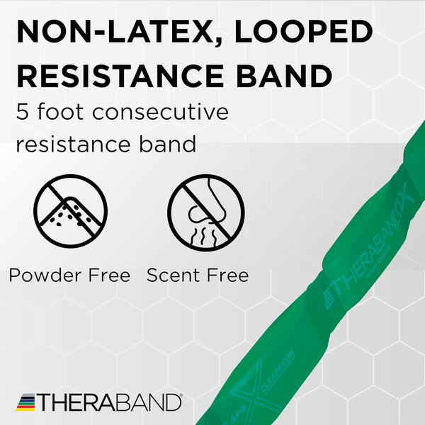 THERABAND CLX Resistance Band with Loops, Fitness Band for Home Exercise and Full Body Workouts, Portable Gym Equipment, Gift for Athletes,