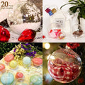 20Pcs Clear Fillable Ornaments Ball, AGM DIY Plastic Christmas Tree Hanging Ornaments Ball, 3.94'' Decoration Art Crafts for New Years Present,