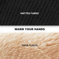 Winter Gloves for Women Warm Wool Touch Screen Ladies Windproof Thermal Knit Fleece Lined Gloves for Cold Weather Black