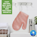 Honeycomb Exfoliating Bath Gloves - Microfiber for Enhanced Blood Circulation & Soft, Smooth Skin - Exfoliating Shower Mitt Sponges for All Skin