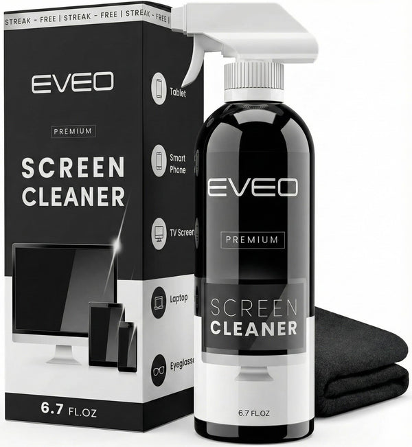 EVEO Screen Cleaner Spray - Large Screen Cleaner Bottle - TV Screen Cleaner, Computer Screen Cleaner, for Laptop, Phone, Ipad - Computer Cleaning