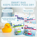 Trukid Bubble Podz Bubble Bath for Kids, Toddlers, & Babies, Tear Free Gentle & Refreshing Bath Bomb for Sensitive Skin with Natural Moisturizers,
