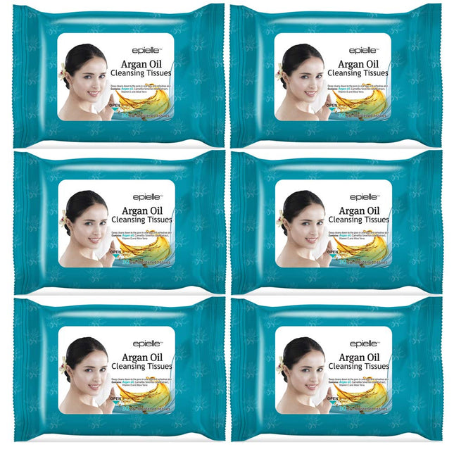 Epielle Argan Oil Makeup Remover Cleansing Wipes Tissue | Gentle for All Skin Ty
