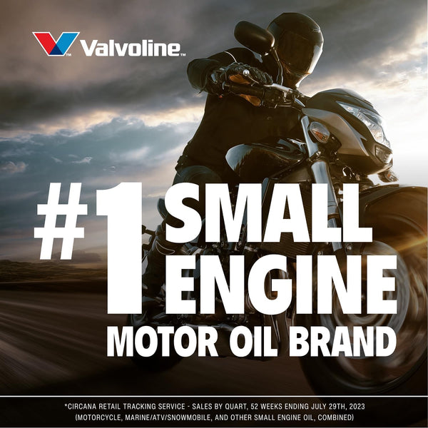 Valvoline 4-Stroke Motorcycle Full Synthetic SAE 20W-50 Motor Oil 1 QT, Case of 6