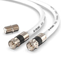 G-PLUG 3FT RG6 Coaxial Cable Connectors Set- High-Speed Internet, Broadband and Digital TV Aerial, Satellite Sky Cable Extension - Weather-Sealed