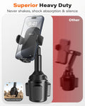 Apps2Car Universal Car Cup Phone Holder | Quick Extension Long Arm | 360ÃÂ° Swivel | Adjustable for Iphone, Samsung, Google, and All Smartphones |