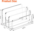 Mail Organizer Countertop, 3 Section Clear Acrylic Small File Holders Letter Organizer for Desk, Modern Filing Accessories for Document, Office,