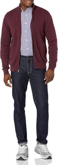 Amazon Essentials Men's Regular-Fit Long-Sleeve Casual Poplin Shirt, Button Front, Business Casual, Collared Regular Fit Blue Purple Gingham X-Large