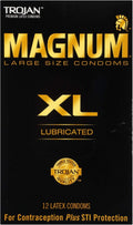 TROJAN Lubricated Magnum Condoms XL Large Size - 12 Count XL (Pack of 12)