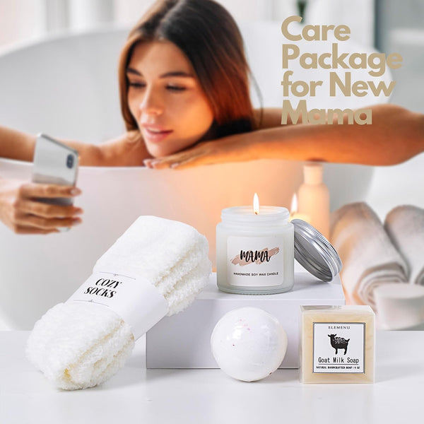 New Mom Care Package after Baby, 7Pcs New Mom Gifts Set after Birth, Postpartum Gifts for Mom, after Birth Postpartum Essentials for Mom Kit,